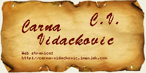 Čarna Vidačković vizit kartica